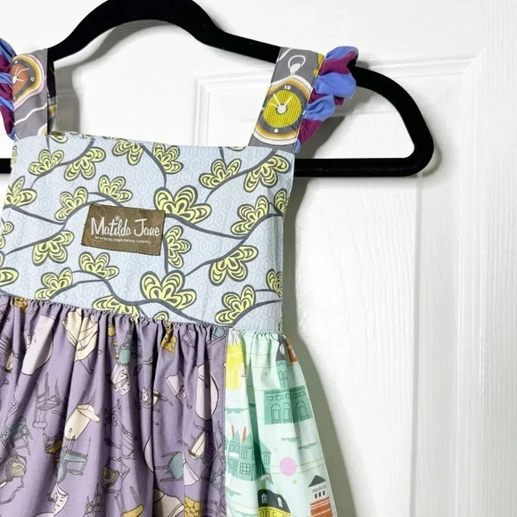 MATILDA JANE Girls Size 6 Character Counts Broadway Knot Dress Patchwork - Picture 4 of 12